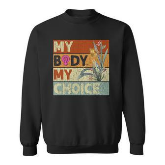My Body My Choice Feminist Womens Floral Feminist Sweatshirt - Thegiftio UK