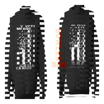 My Favorite Bowler Calls Me Dad Usa Flag Fathers Day Sweatshirt | Mazezy