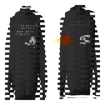 My Head Says Gym But My Heart Says Pizza Funny Graphic Sweatshirt - Thegiftio