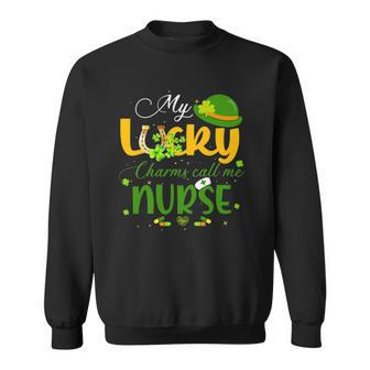 My Lucky Charms Call Me Nurse Happy Patricks Day Lucky Mama Sweatshirt | Mazezy