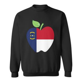 North Carolina Teacher Apple Gift For Teacher National Day Sweatshirt | Mazezy