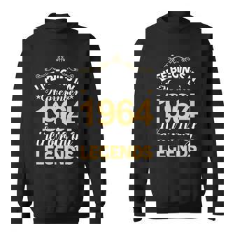 November 1964 Birthday Life Begins In November 1964 V2 Sweatshirt - Seseable