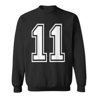 Number 11 Sports Player Number Back Of Sweatshirt | Mazezy