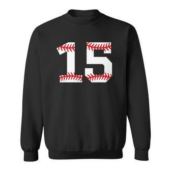 Number 15 Fifteen Baseball Lucky Favorite Jersey Number Sweatshirt - Thegiftio UK