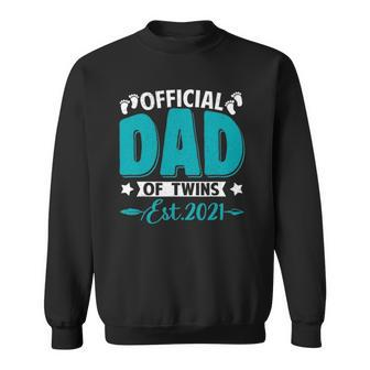 Official Dad Of Twins 2021 Funny Twins Daddy Tee For Men Sweatshirt | Mazezy