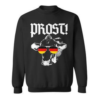Oktoberfest T Prost German Flag Cow Germany Sunglasses Sweatshirt - Thegiftio UK