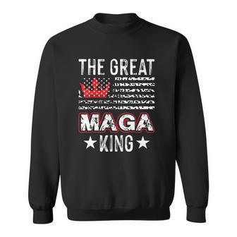 Old The Great Maga King Ultra Maga Retro Us Flag Sweatshirt | Mazezy
