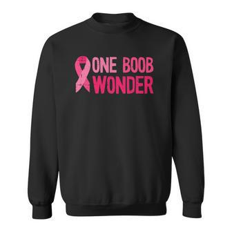 One Boob Wonder - Pink Ribbon Survivor Breast Cancer Sweatshirt | Mazezy DE