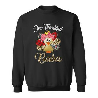 One Thankful Baba Turkey Blessed Baba Thanksgiving Sweatshirt - Thegiftio