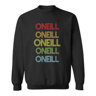 Oneill Name Repeat Text Personalized Custom Sweatshirt - Thegiftio UK
