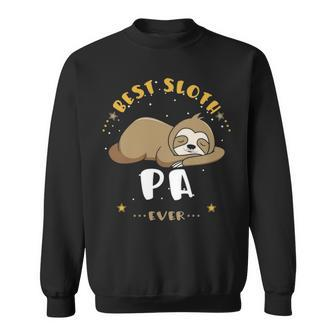 Pa Grandpa Gift Best Sloth Pa Ever Sweatshirt - Seseable