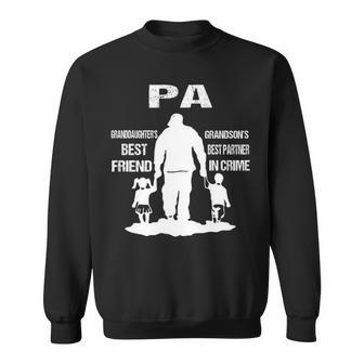 Pa Grandpa Gift Pa Best Friend Best Partner In Crime Sweatshirt - Seseable