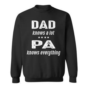 Pa Grandpa Gift Pa Knows Everything Sweatshirt - Seseable