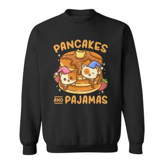 Pancake Pajama Party Cat Lover Gift Sweatshirt | Mazezy