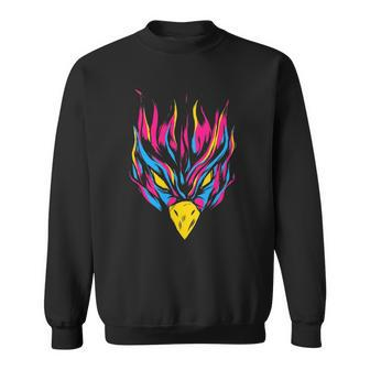 Pansexual Pride Phoenix Design Colors Of Pansexual Lgbt Sweatshirt | Mazezy