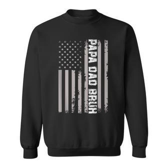 Papa Dad Bruh Fathers Day 4Th Of July Usa Vintage Gift 2022 Sweatshirt - Seseable