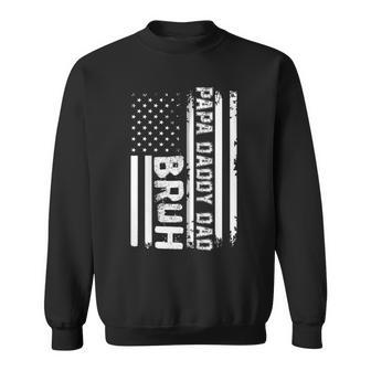 Papa Daddy Dad Bruh Fathers Day 4Th Of July Usa Vintage 2022 Zip Sweatshirt - Seseable