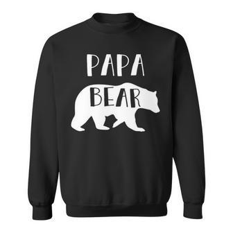 Papa Grandpa Gift Papa Bear Sweatshirt - Seseable