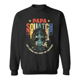 Papa Squatch Funny Bigfoot Sasquatch Fathers Day Gift Sweatshirt - Thegiftio UK