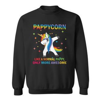 Pappycorn Dabbing Unicorn Pappy Funny Gift Sweatshirt | Mazezy