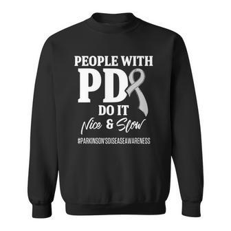 Parkinsons Disease Awareness Nice Slow Warrior Survivor Sweatshirt - Thegiftio UK