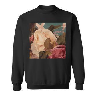 Pastel Roses Scandinavian Art Modern Art Minimalistic Blush Pink Sweatshirt | Favorety UK