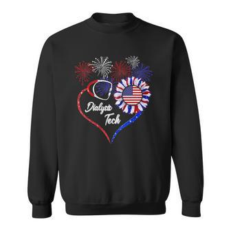 Patriotic Dialysis Tech - American Flag Sunflower Love Sweatshirt | Mazezy