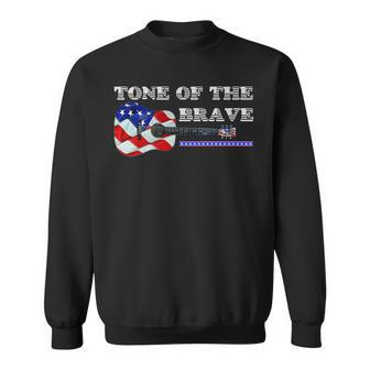 Patriotic Guitar - Tone Of The Brave Sweatshirt - Seseable