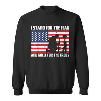 Patriotic I Stand For The Flag And Kneel For The Cross Sweatshirt - Thegiftio UK