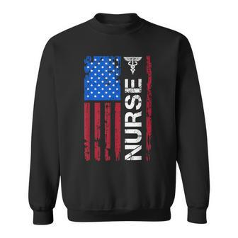 Patriotic Nurse 4Th Of July American Flag Independence Day  V3 Sweatshirt