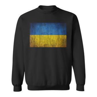 Patriotic Retro Flag Of Ukraine In Europe Sweatshirt - Seseable