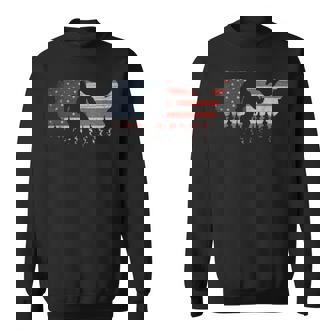 Patriotic Yeti Us Flag Sasquatch Cryptozoology Gift Bigfoot Sweatshirt - Thegiftio UK