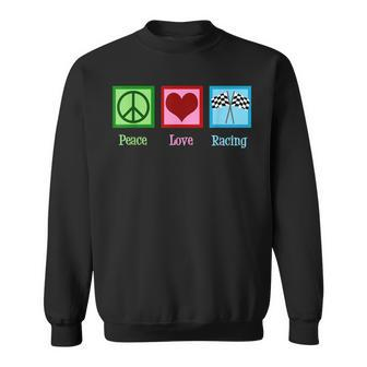 Peace Love Auto Racing - Race Car Driver Sweatshirt - Thegiftio UK
