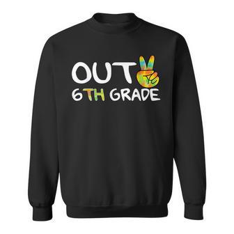 Peace Out 6Th Grade Tie Dye Graduation Class Of 2021 Virtual Sweatshirt - Thegiftio UK