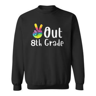 Peace Out 8Th Grade Tie Dye Graduation Class Of 2022 Virtual Sweatshirt | Mazezy