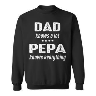 Pepa Grandpa Gift Pepa Knows Everything Sweatshirt - Seseable