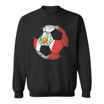 Peru Soccer Ball Flag Jersey Peruvian Football Sweatshirt | Mazezy