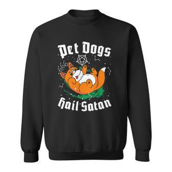 Pet Dogs Hail Satan Kawaii Satanic Dog Astrology Witchcraft Sweatshirt | Mazezy