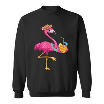 Pineapple For Girl Women Pink Flamingo Lover Hawaii Sweatshirt - Thegiftio UK