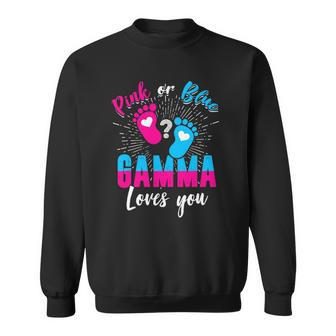 Pink Or Blue Gamma Loves You Gender Reveal Baby Party Sweatshirt - Thegiftio UK
