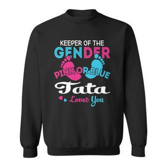 Pink Or Blue Tata Loves You Gender Reveal Sweatshirt | Mazezy