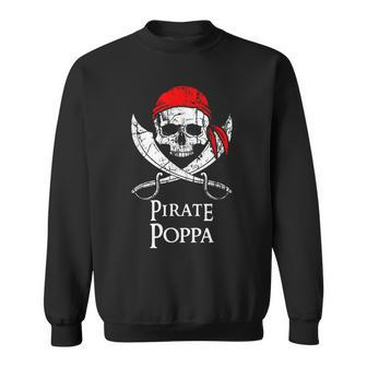 Pirate Poppa Skull And Crossbones Flag Sweatshirt - Thegiftio UK