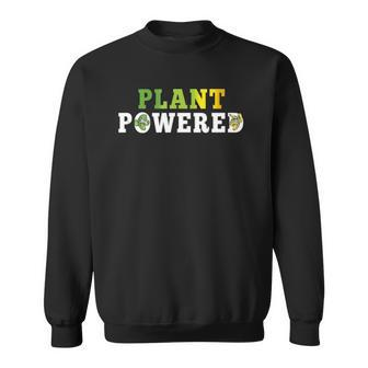Plant Powered Vegan Plant Based Vegetarian Tee Sweatshirt | Mazezy