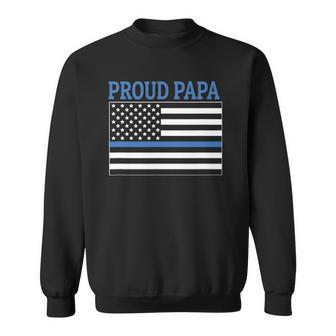 Police Officer Papa - Proud Papa Sweatshirt | Mazezy