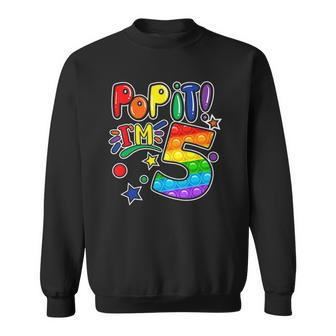 Pop It 5Th Birthday Girls Boys 5 Years Old Fidget Sweatshirt | Mazezy