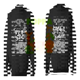 Poppa Of The Wild One Zoo Birthday Safari Jungle Animal Sweatshirt - Seseable