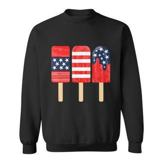 Popsicle Red White Blue American Flag 4Th Of July Independence Day Sweatshirt - Monsterry