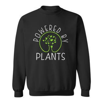 Powered By Plants Vegan Vegetarian Sweatshirt | Mazezy