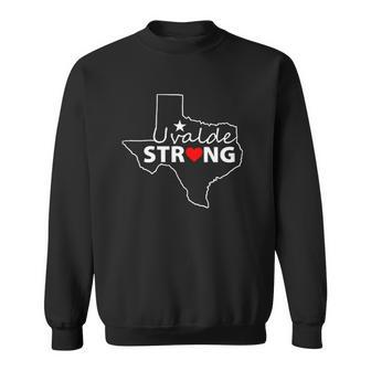 Pray For Uvalde Texas Uvalde Strong Texas Map Sweatshirt - Thegiftio UK