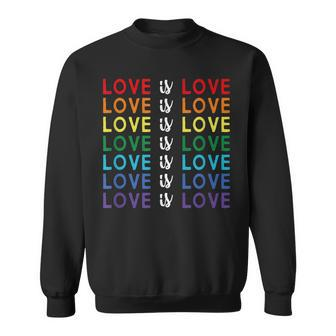 Pride March Rainbow Lgbt Equality Love Is Love V3 Sweatshirt - Thegiftio UK